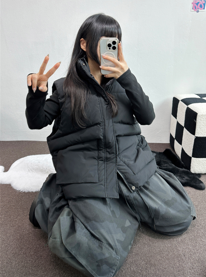 OVER WIDE VEST PADDING🩶🤍🖤☁ - 4 COLORS