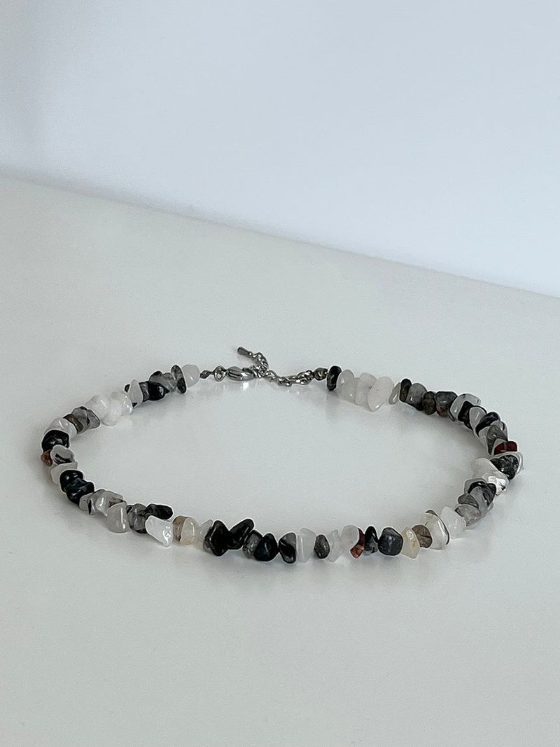 E.O stone necklace