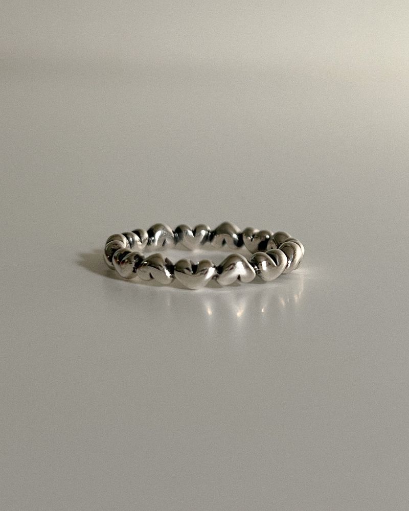 Derby heart ring (silver) *1PCS