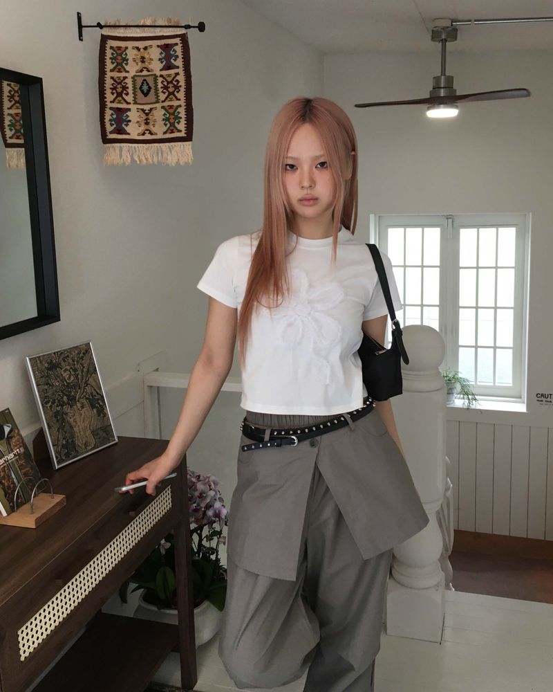 Pintuck skirt pants