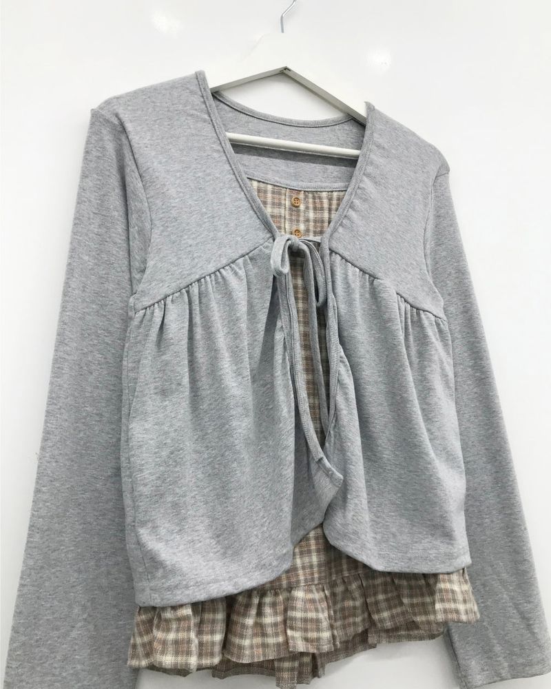 Haven Frill Check Blouse (2color)
