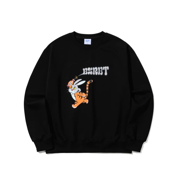 BSRBT TIGER RABBIT CREWNECK BLACK