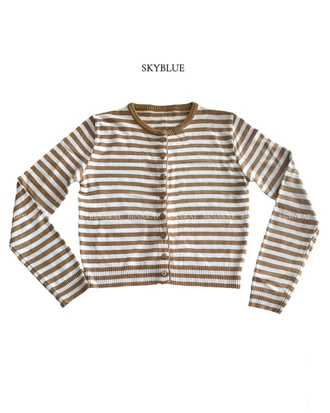 kitsch Round Stripe Cardigan 4C