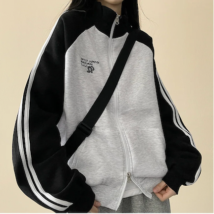 Gling Track Two Way High Neck Zip-Up [Fleece]