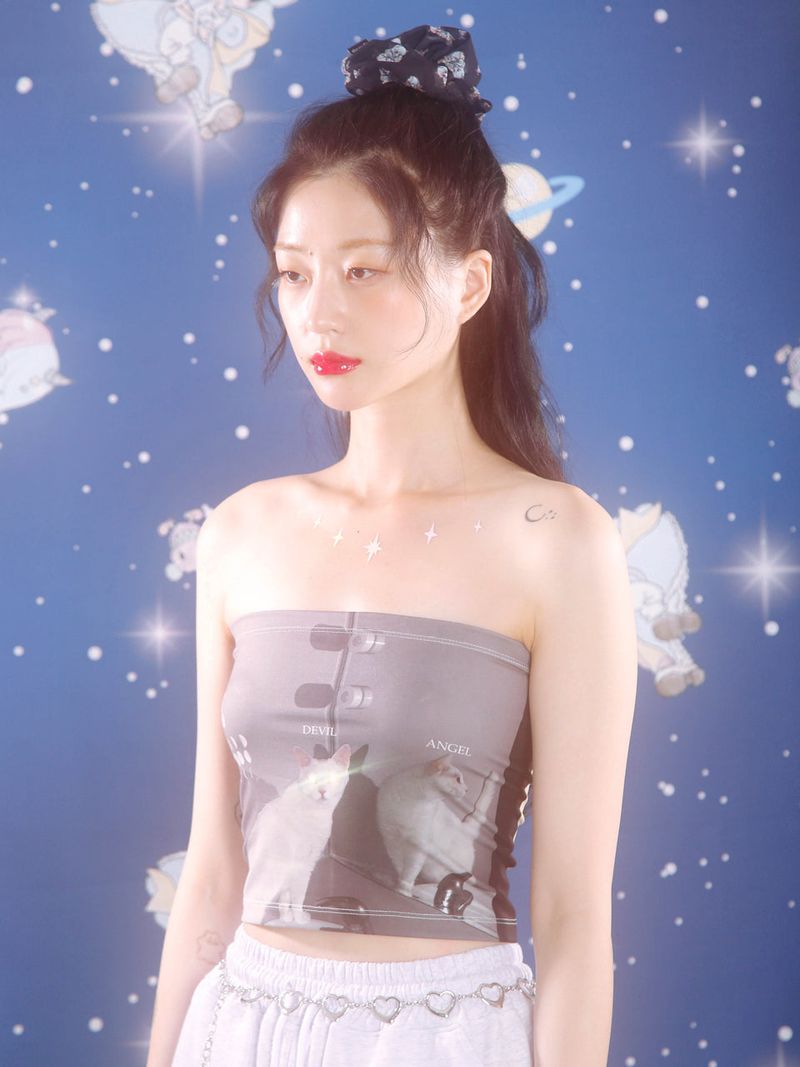 0 3 devil cat tube top