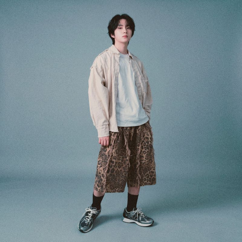 leopard grunge capri shorts_beige