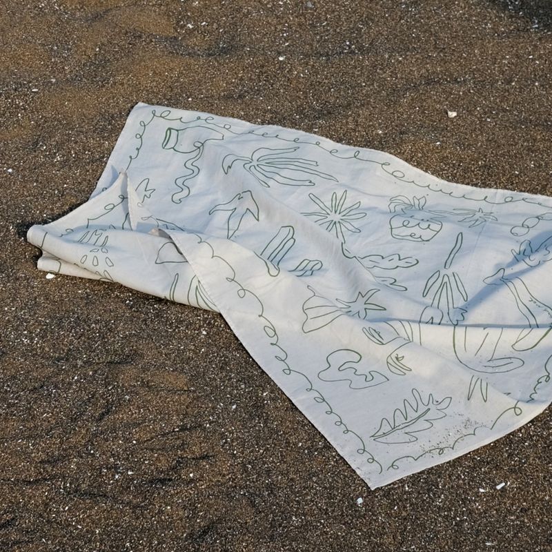 [Organic Scarf] Camino - Warm gray