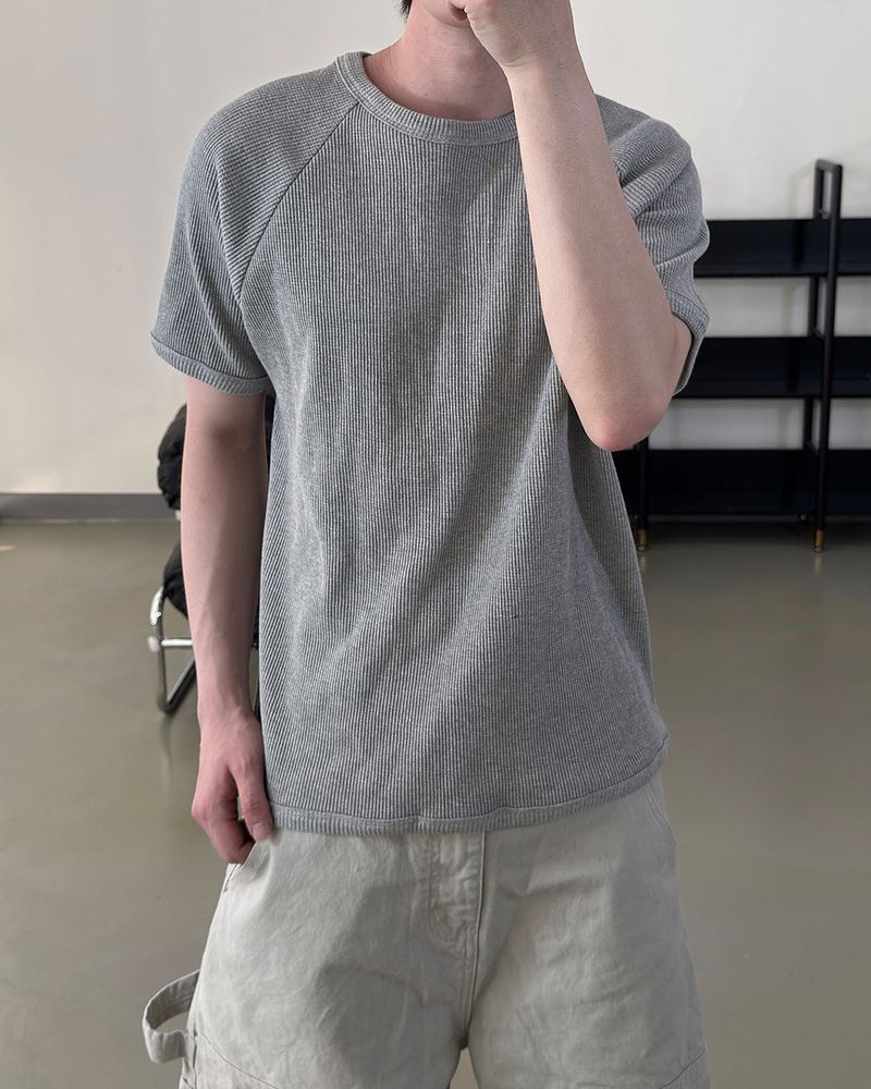 Morph Waffle Raglan Short Sleeve T-Shirt