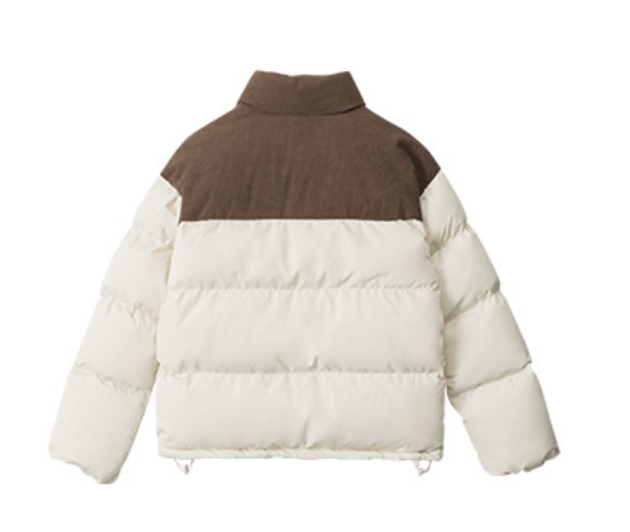 Sandy Two-Tone Corduroy Puffer Jacket
