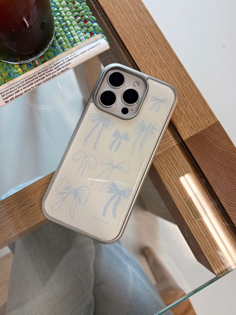 silver ribbon  phone case