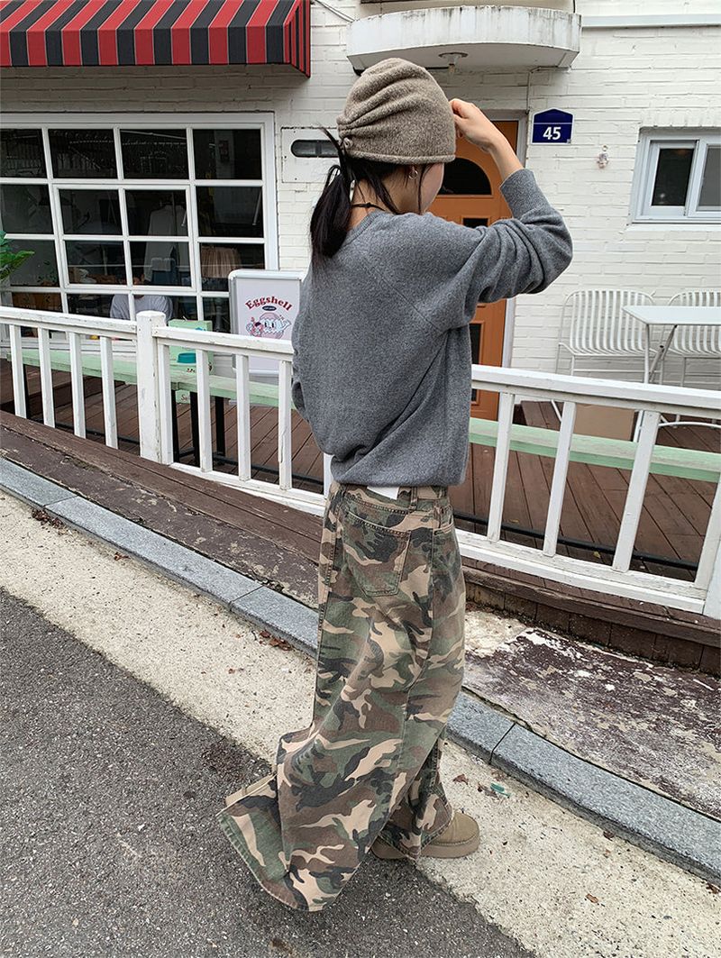 CAMOUFLAGE MAXI SKIRT