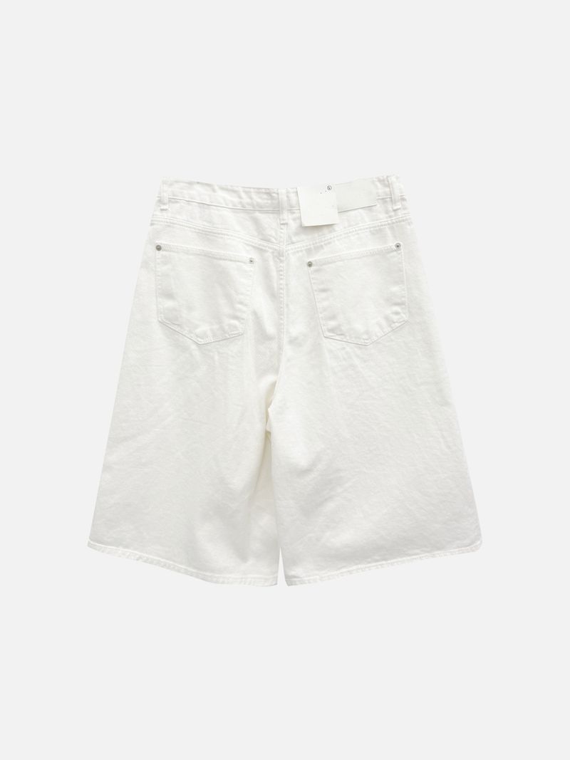 Suzuka White Bermuda Denim Pants