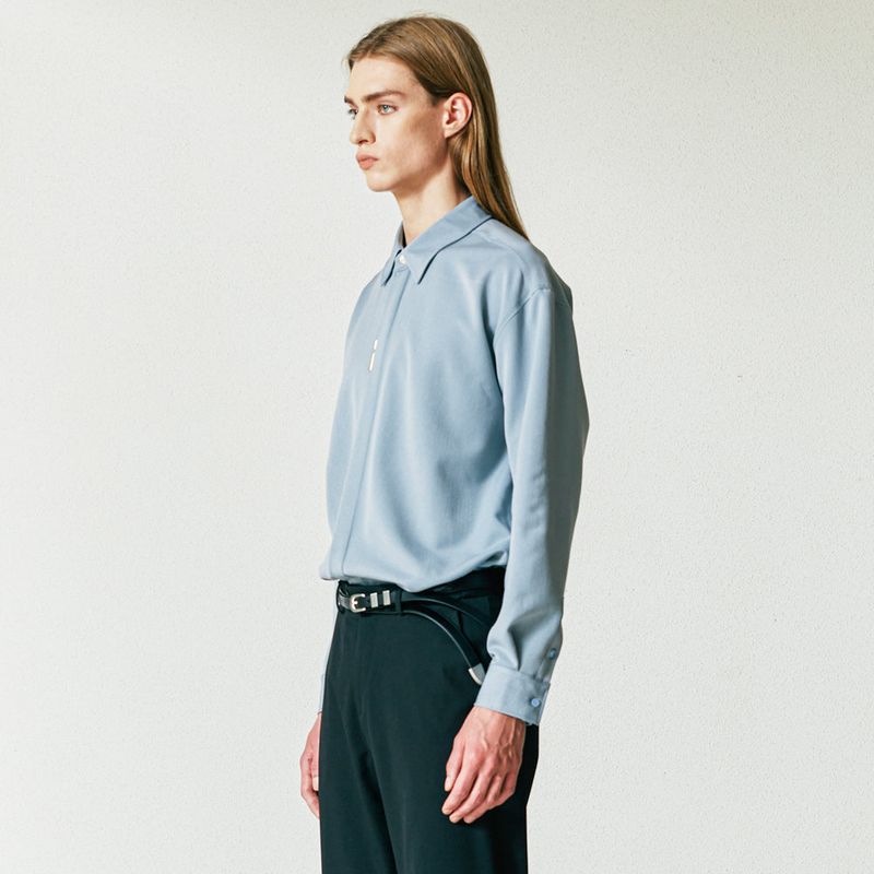VERTICAL TIP BASIC SHIRT SKY BLUE