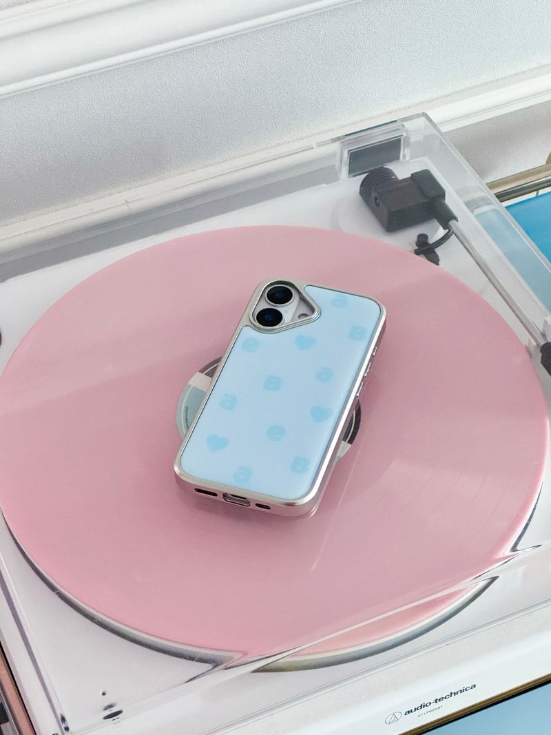NEW LOGO Twin Blue Silver Epoxy Case