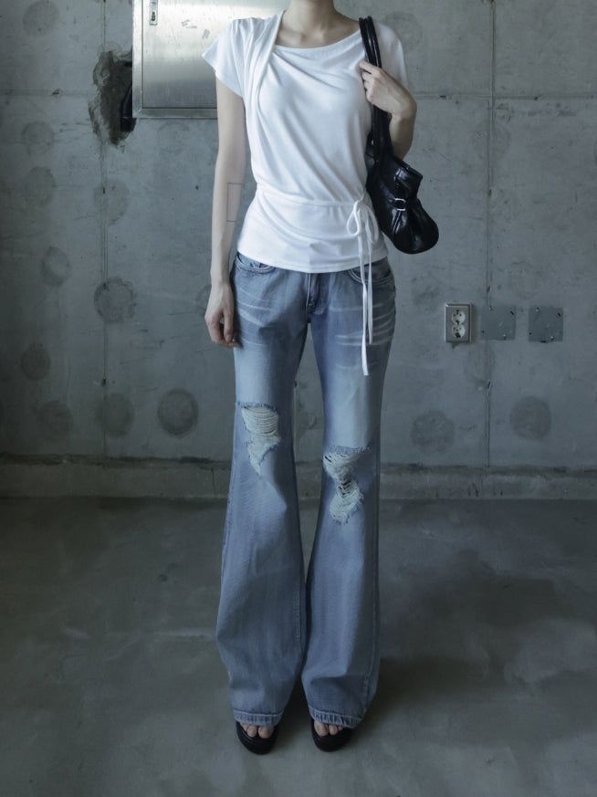 Wallen Unbalance Drape Tee