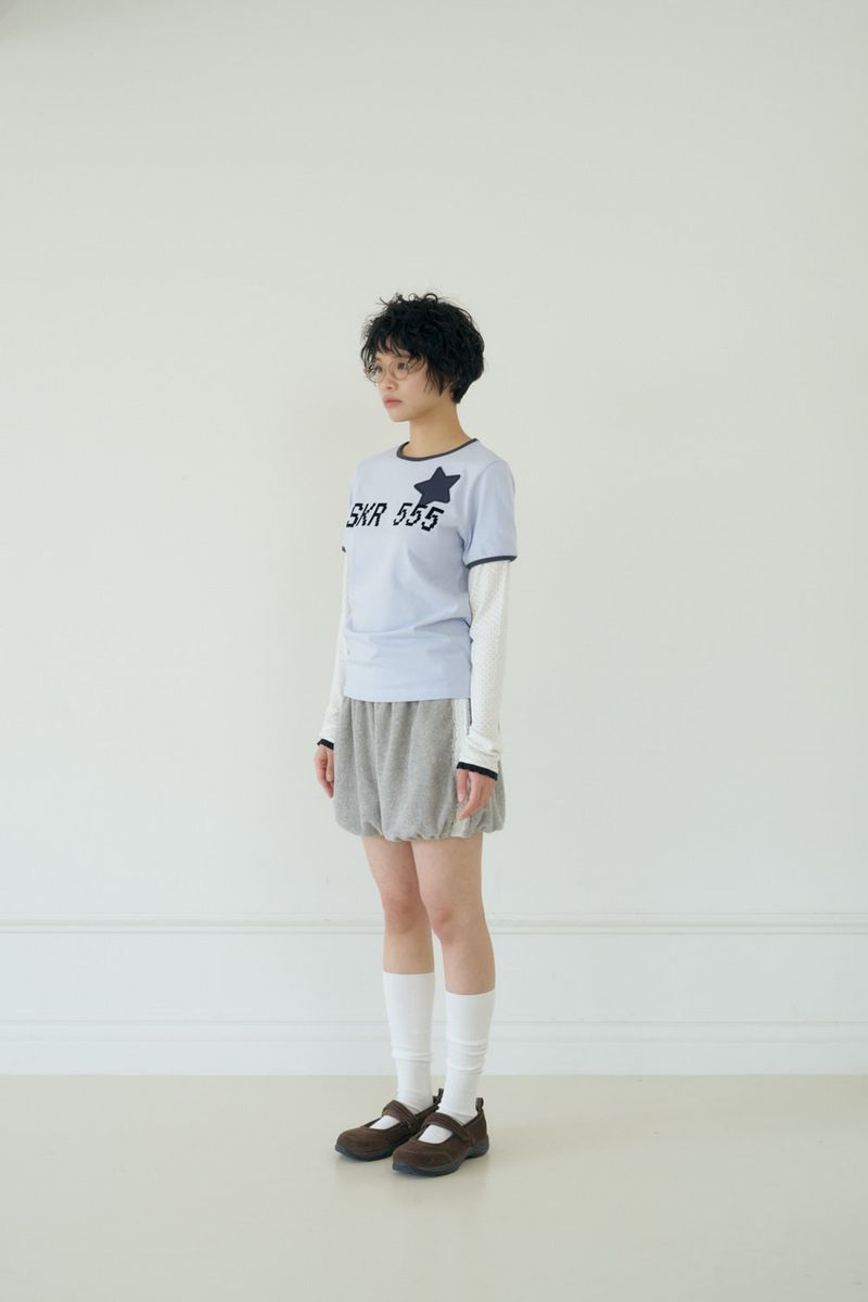 SKR 555 LAYERED TOP (BLUE)