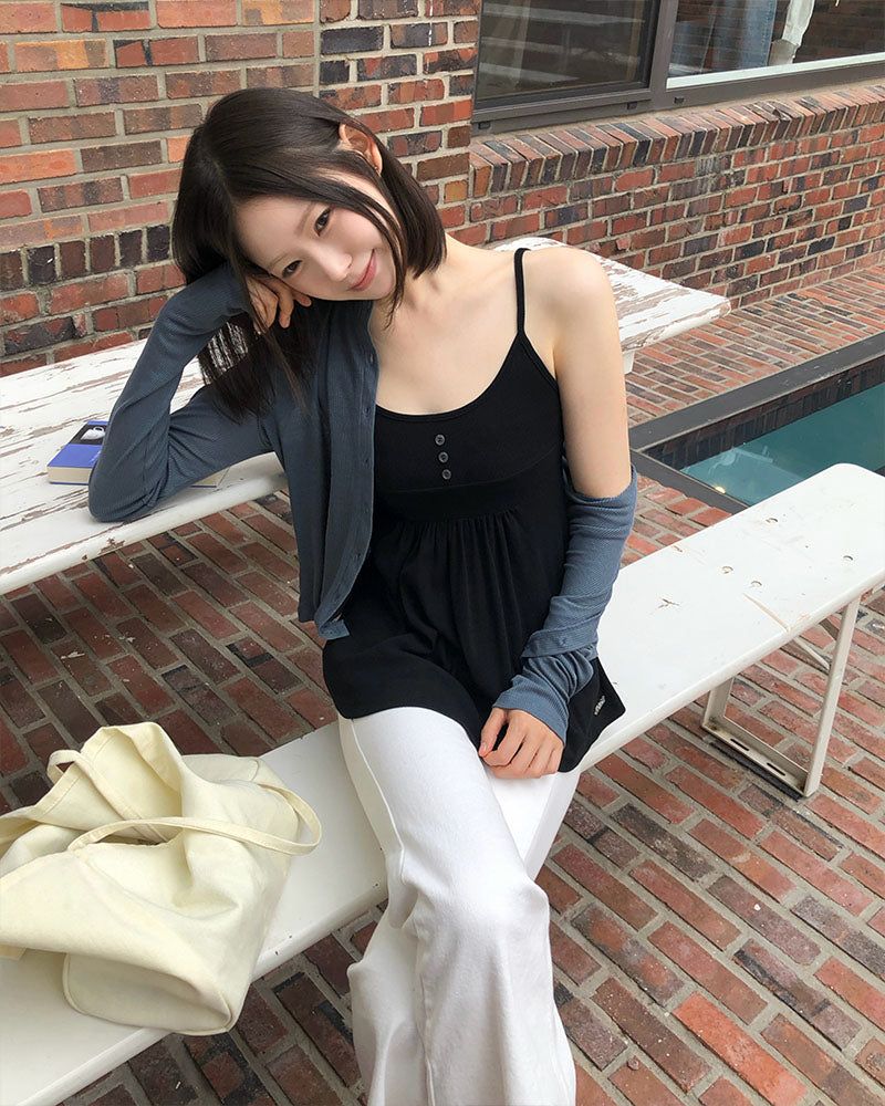 [ORIGINAL] Nev Shirred Ribbed Sleeveless