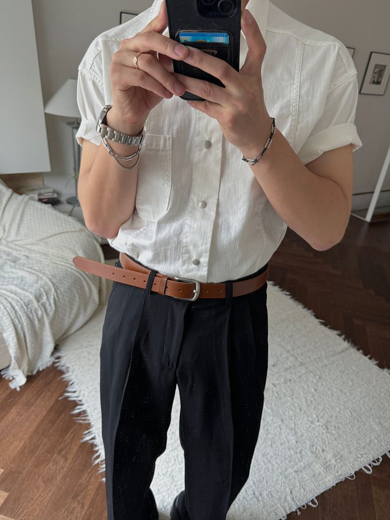 ASCLO Cooling Two Tuck Wide Slacks (2color)