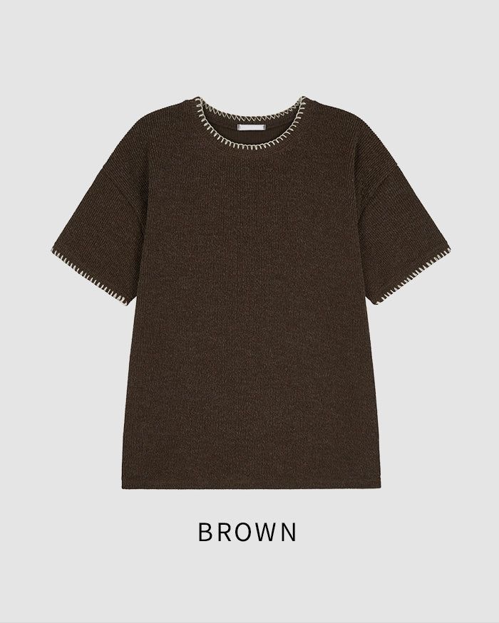 (M's) Stitch Copped Knit