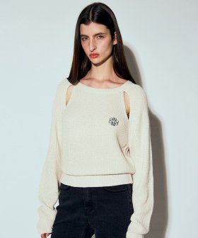 RIBBED CUT OUT KNIT_IVORY