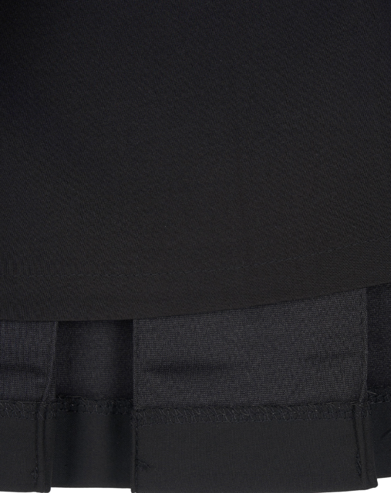[mnem] loop pleated midi skirt (black)