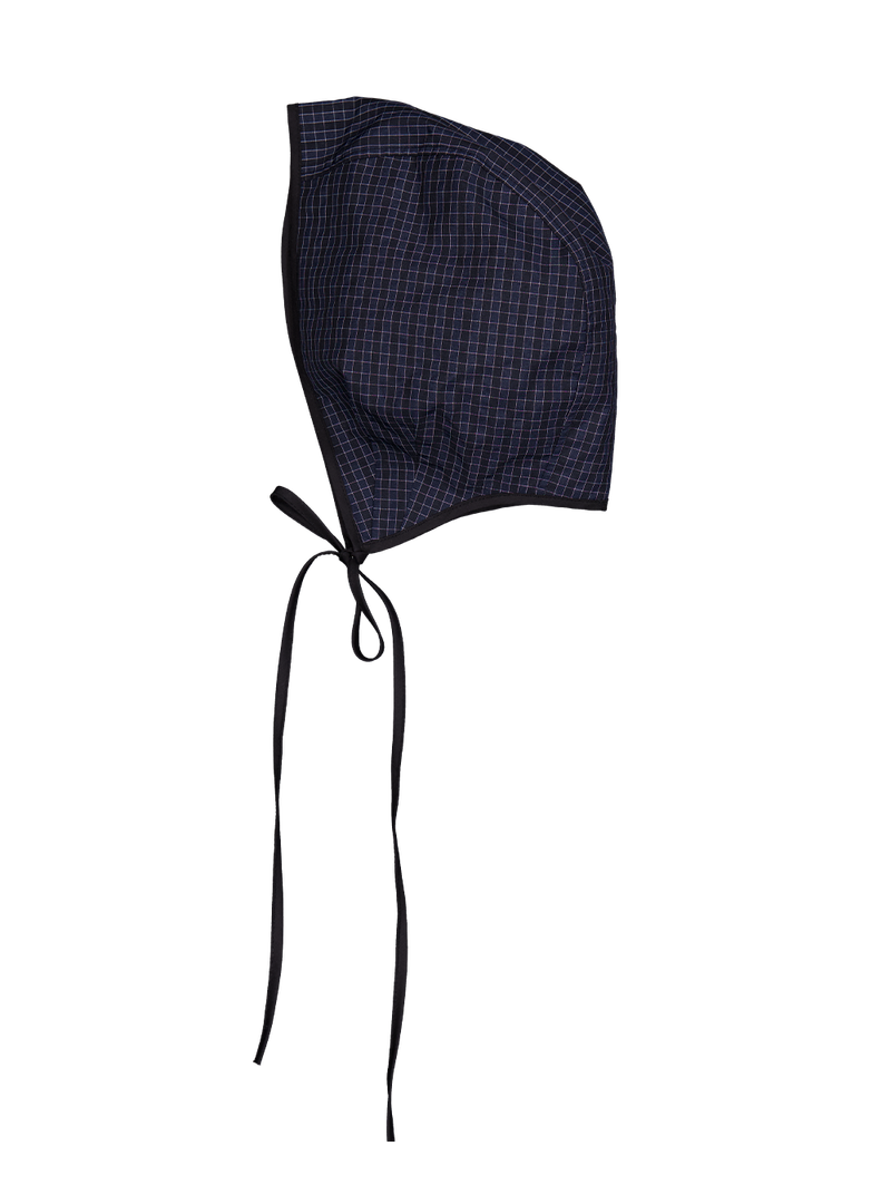 Checkboard bonnet (navy)