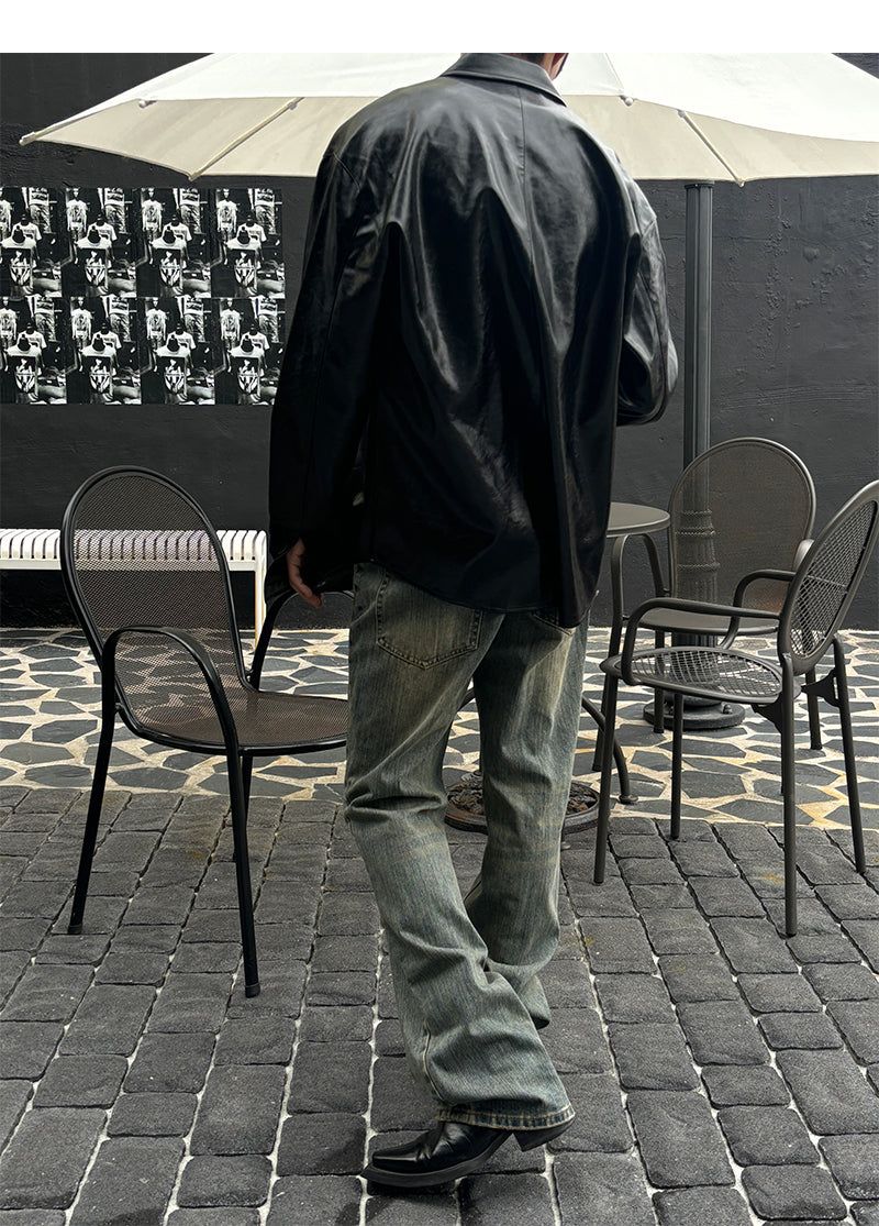  [F/W] Western leather shirts jacket(2color)