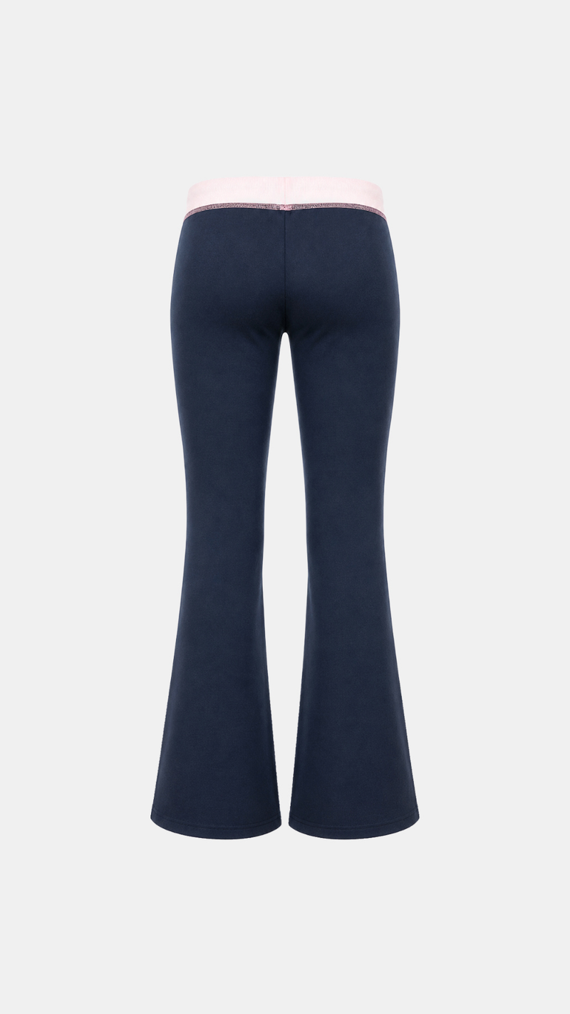 Kaia Contrast Stitch Flare Pants