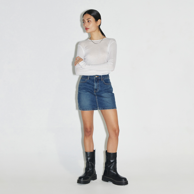 Middle blue skirt - SK001