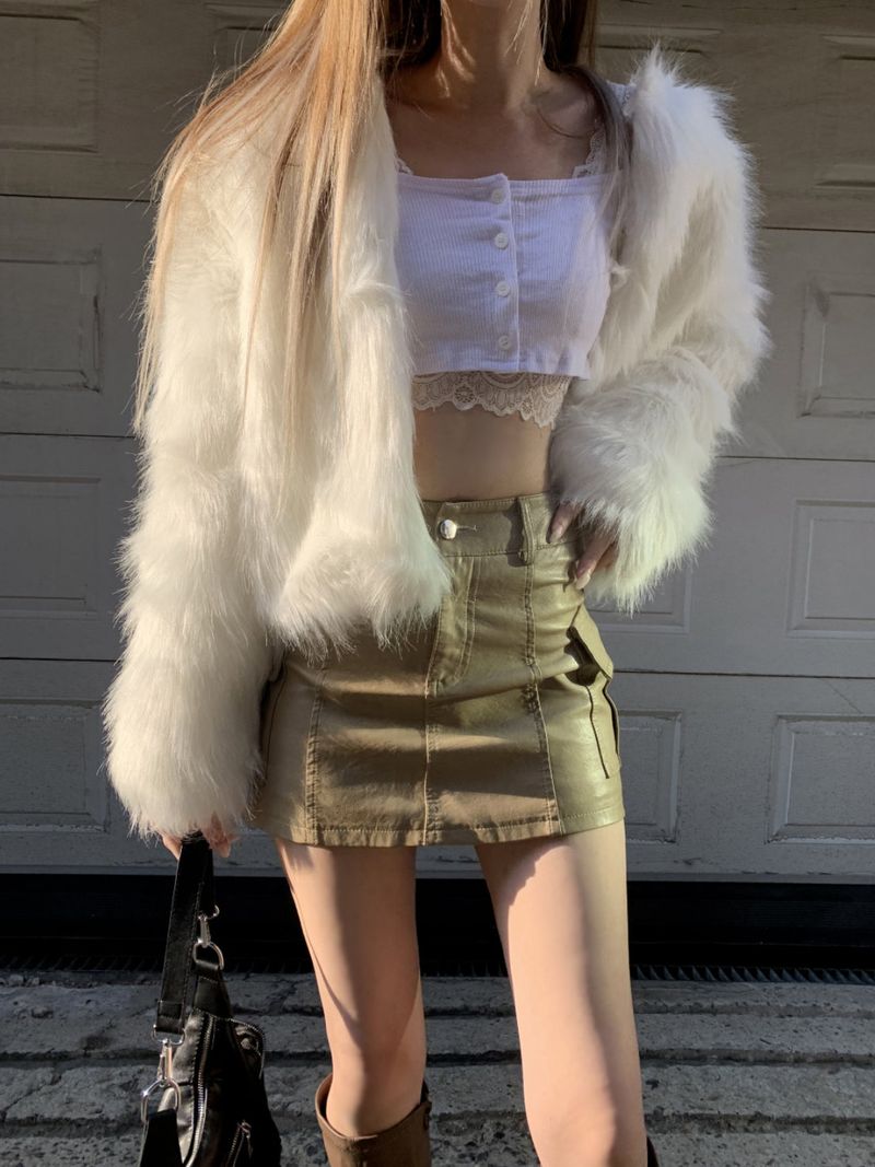Uress Vintage Fur Jacket (White)