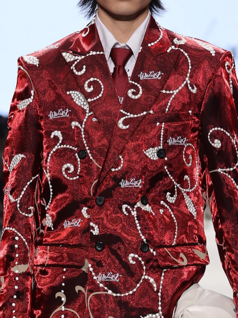 Red Glimmer Soft Constructed Suit