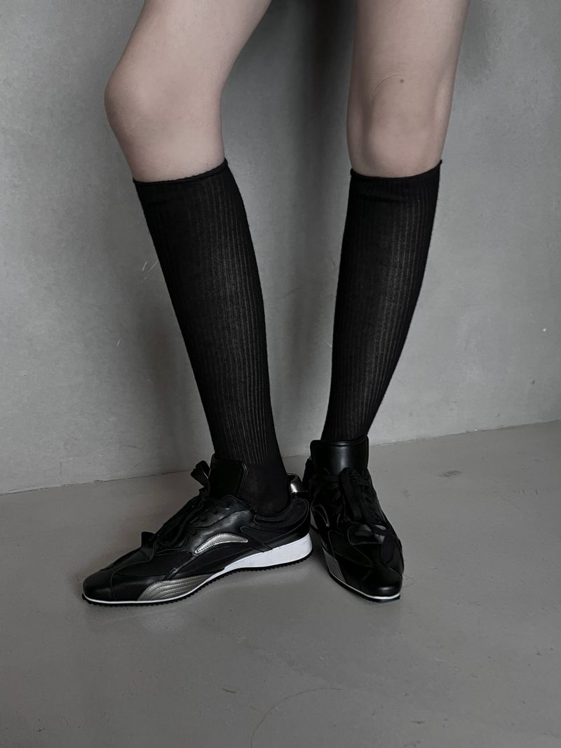 steel-edge stiletto sneaker (2color)
