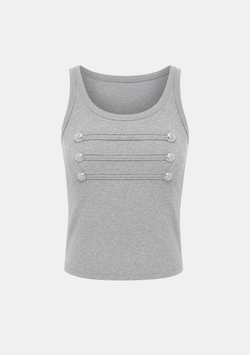 Evia Button Line Tank Top
