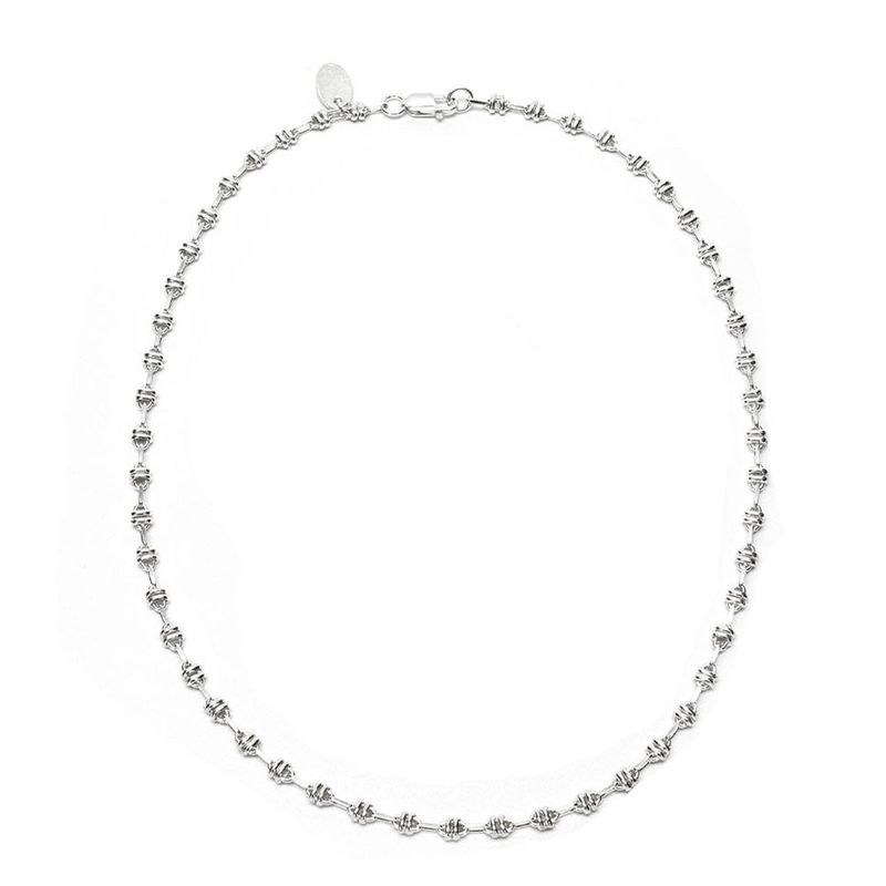 LAYERED KNOT NECKLACE (SILVER)