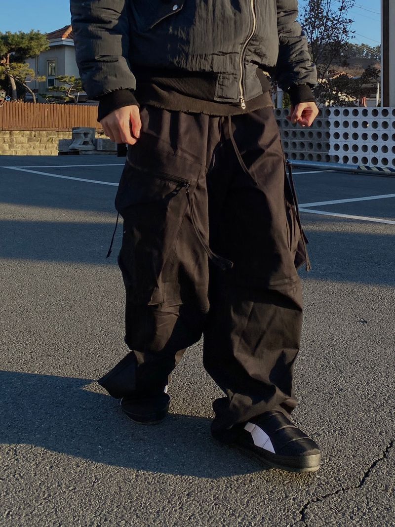 Double Zip Wing Cargo Balloon Pants 2C