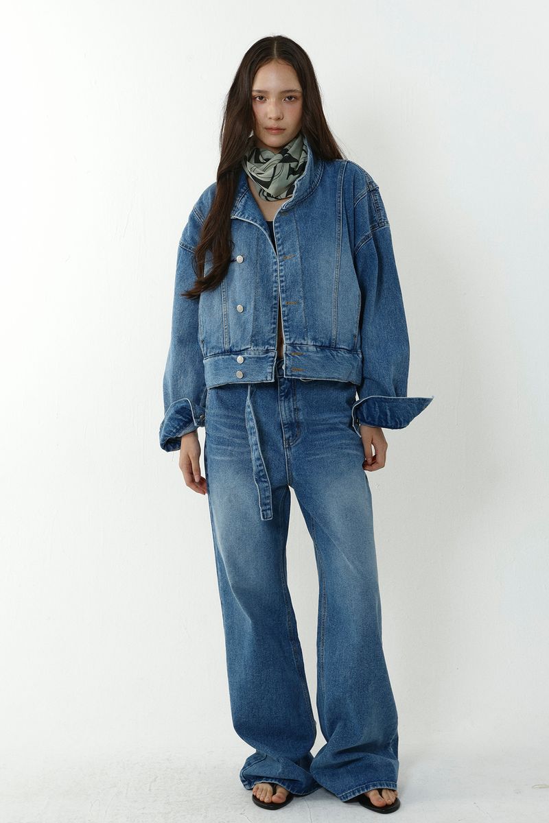 BELTED DENIM_BLUE