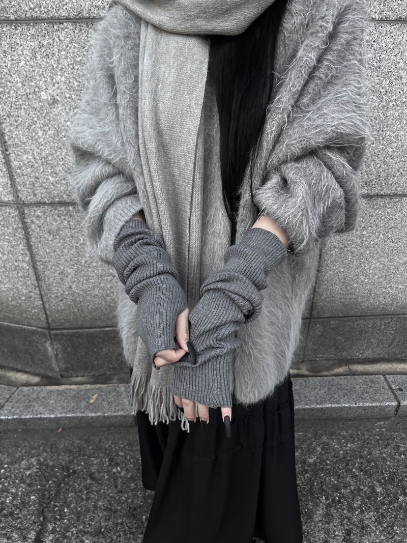 basic ribbed hand warmer (2color)