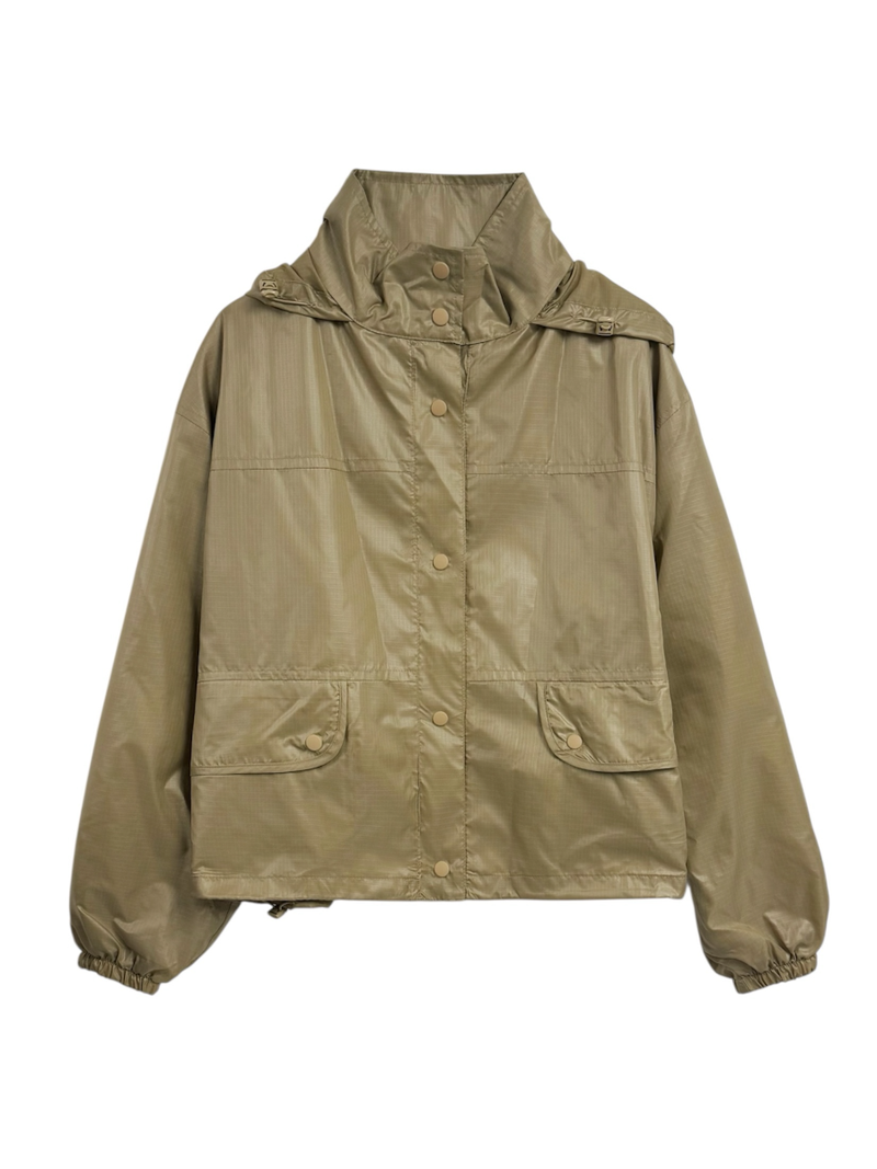 glossy wind jumper (beige)