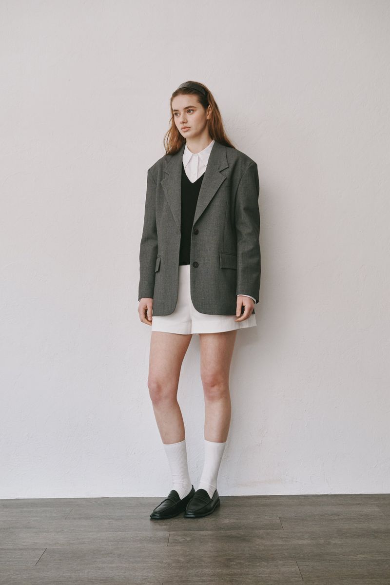 Boy wool jacket (Dark grey)