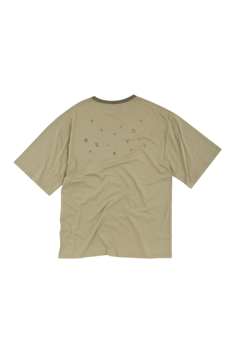 Too Cool overfit light khaki ringer tee
