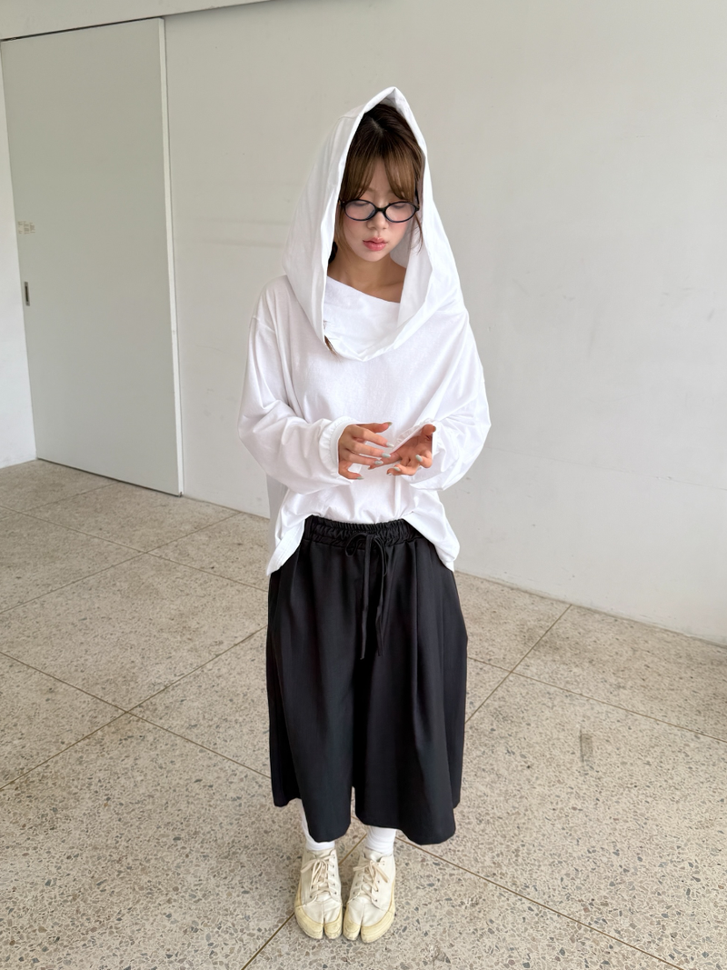 wrap skirt + pleats pants