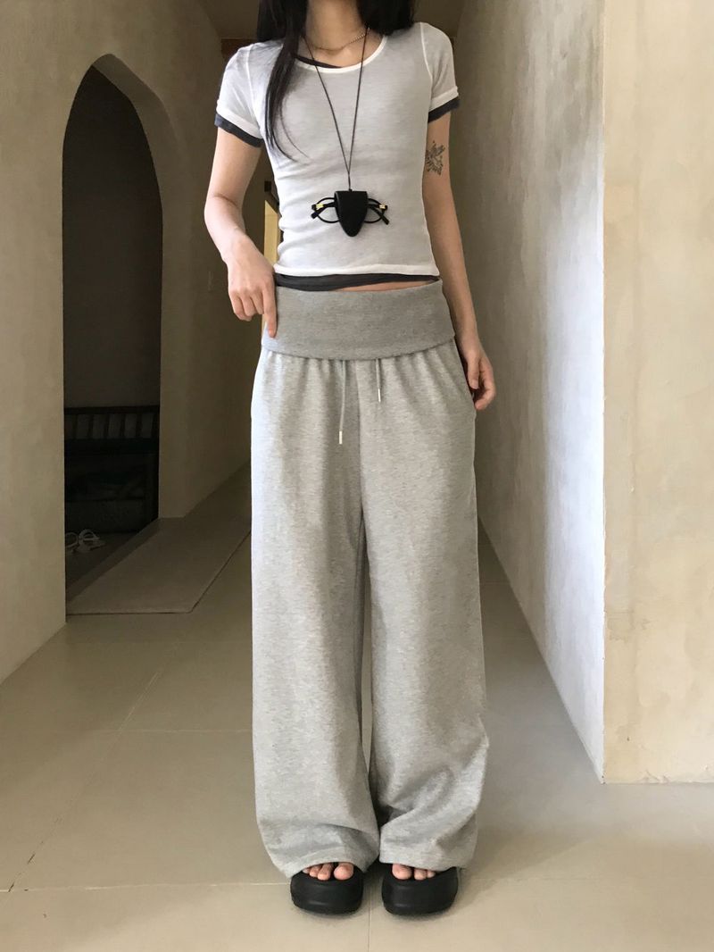 Melting Sheer Layered Half Sleeve Tee