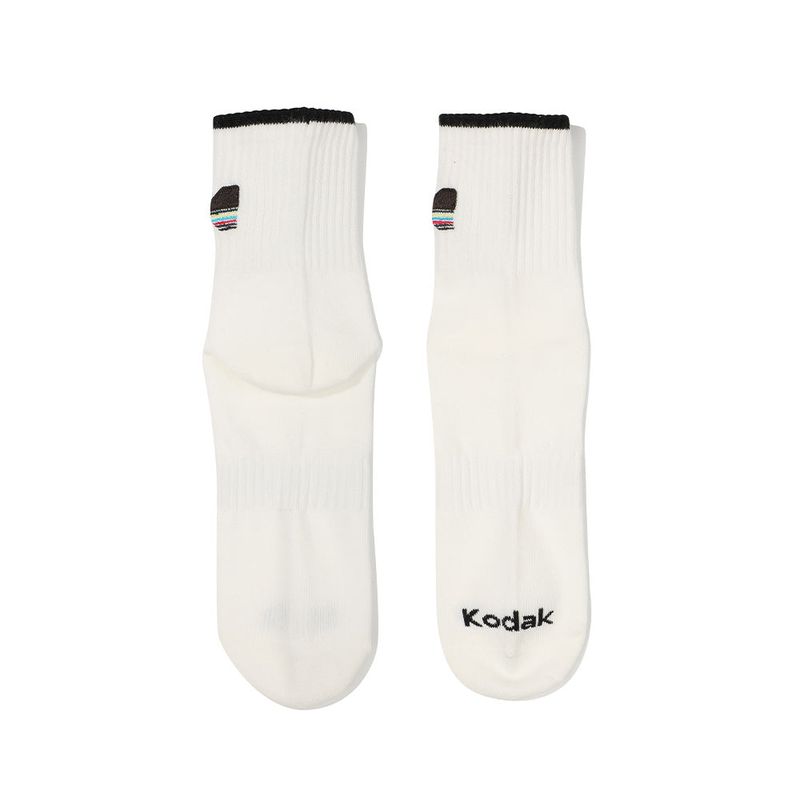RAINBOW EMBROIDERY ANKLE SOCKS【BLACK】