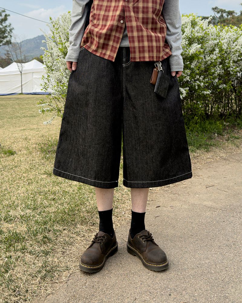 Stel Patch Bermuda Denim Pants