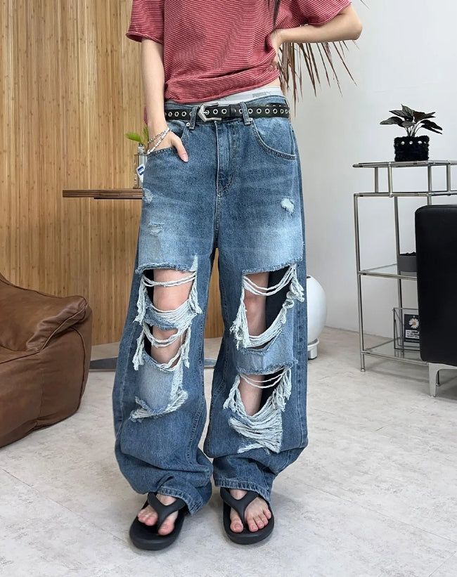 Rudd Distressed Washed Denim Pants