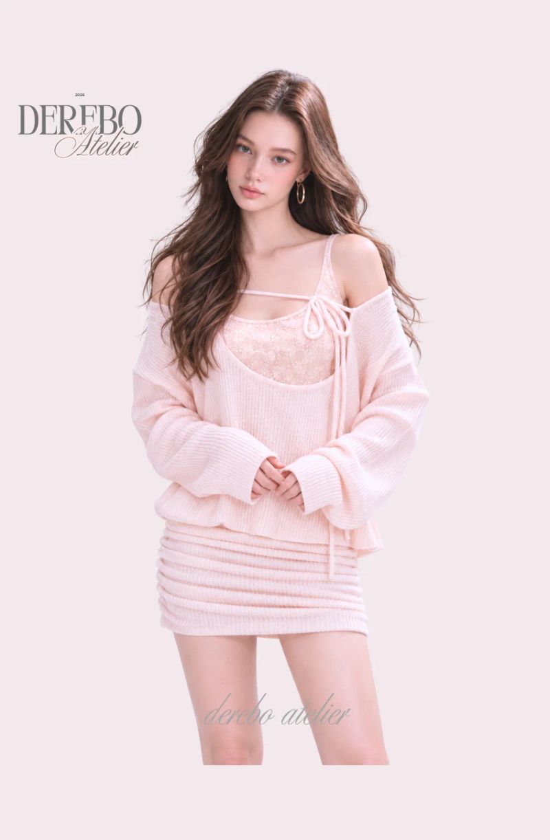 Blush Layered Pink Knit Dress 