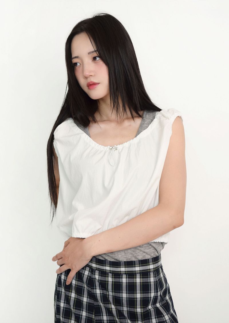 layered banding tank top