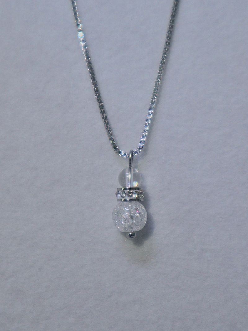crack crystal drop necklace