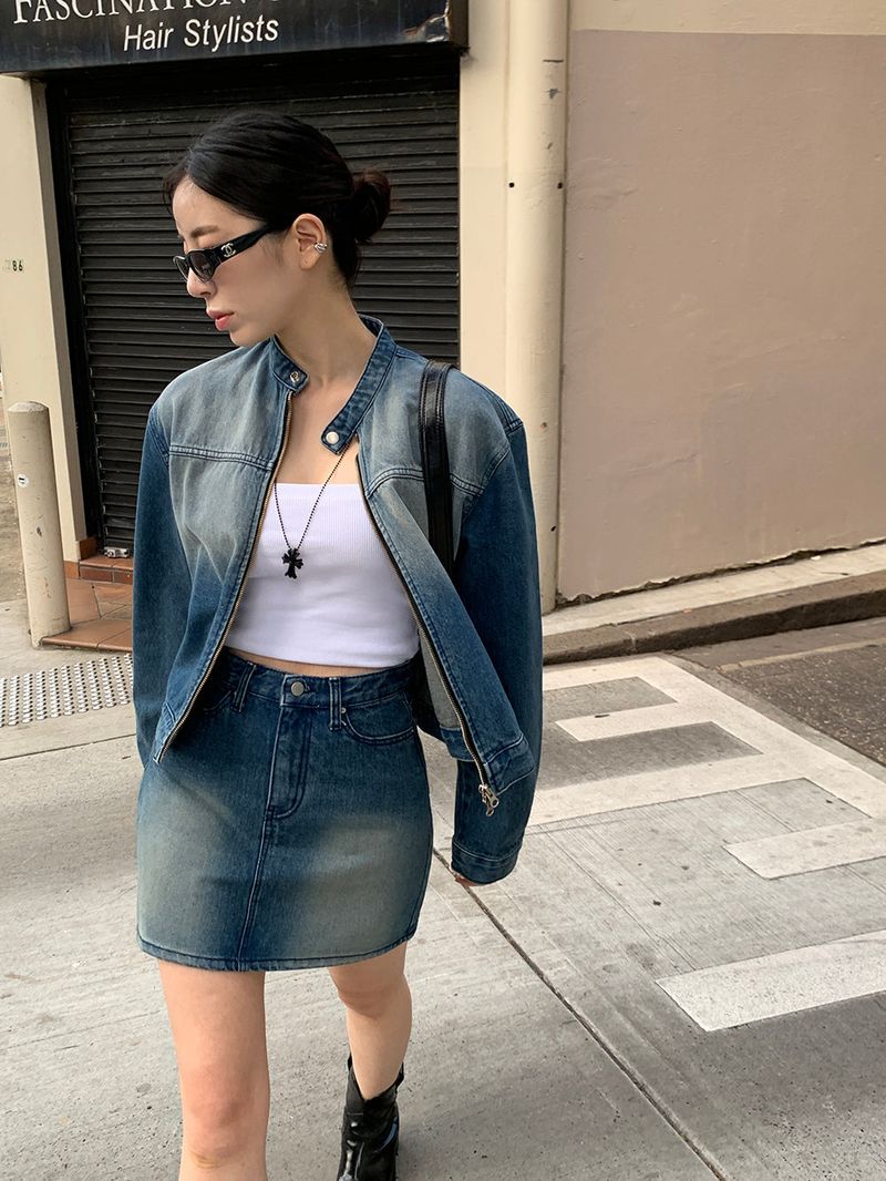 [MADE] Dune Y2K denim mini skirt