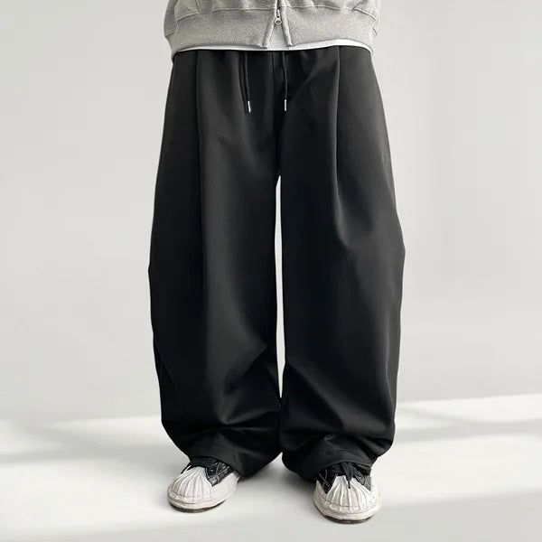 Biths Knee Pintuck Curved Wide Training Pants (3 colors)